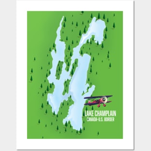 lake chamption USA Canada Posters and Art
